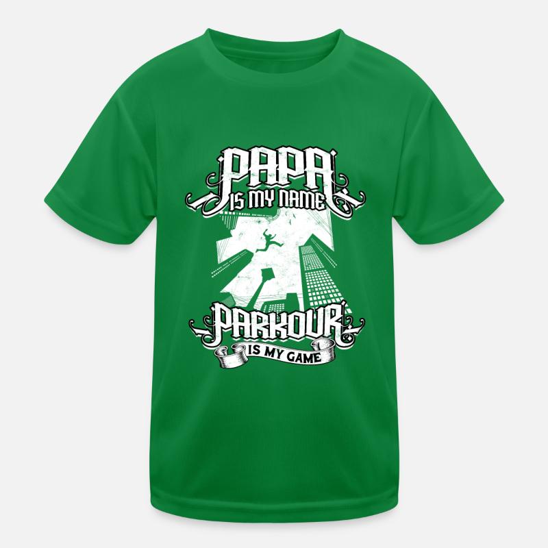 Parkour Dad Freerunning Runner Back Flip Jumping T-shirt sport Enfant