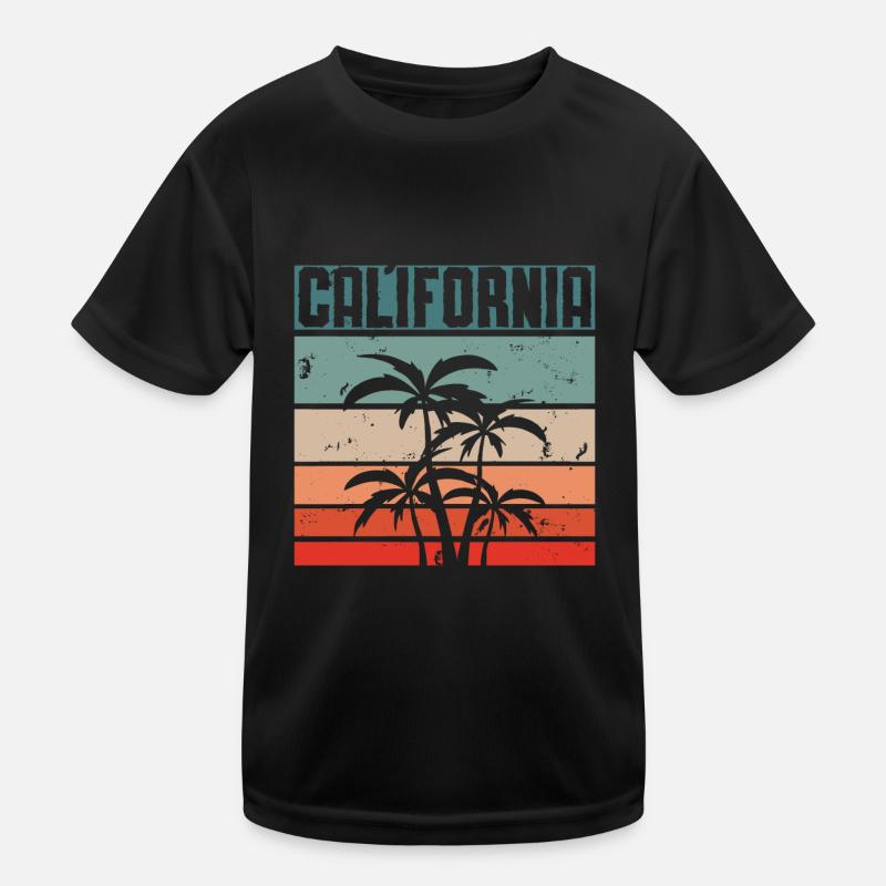 California Summer Sun Palm Beach Water Kids Functional T-Shirt