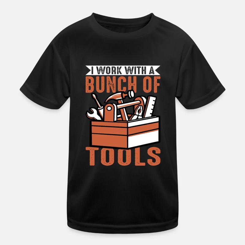 Je travaille avec un tas d’outils 15 T-shirt sport Enfant