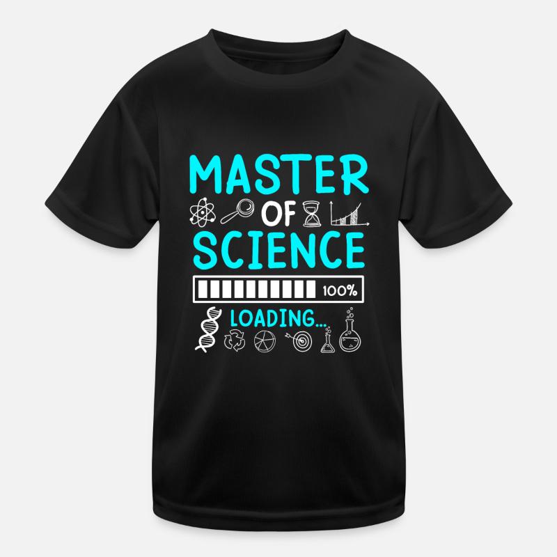 Master Abschluss Masterarbeit Master of Science - Kinder Funktions-T-Shirt - Schwarz