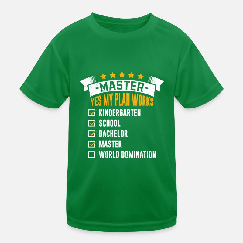 Checkliste Mein Plan funktioniert Master Abschluss Kinder Funktions-T-Shirt