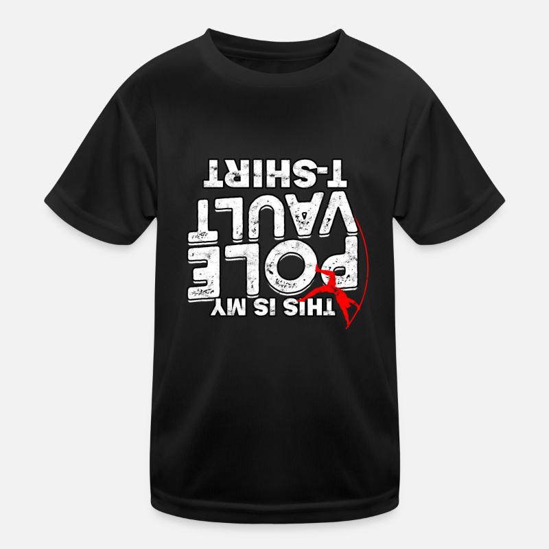 Pole Viertel und Feldstabhochsprung Kinder Funktions-T-Shirt