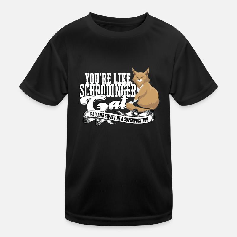 Superposition du chat de Schrödinger Physique quantique T-shirt sport Enfant