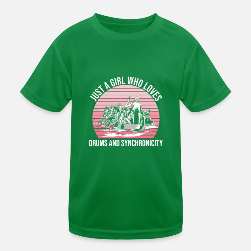 Drachenboot Mädchen Kinder Funktions-T-Shirt