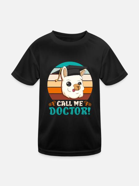Nenn mich Doktor Ich habe einen Doktortitel - Kinder Funktions-T-Shirt - Schwarz - Vorne