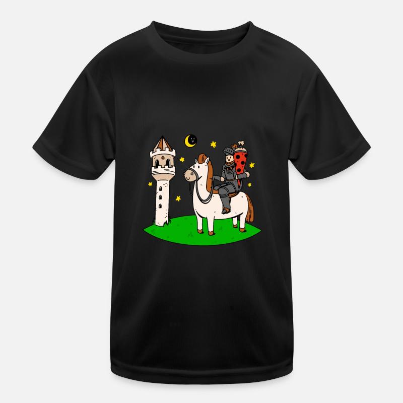 Schulkind Junge Einschulung Idee Ritter Schultüte Kinder Funktions-T-Shirt