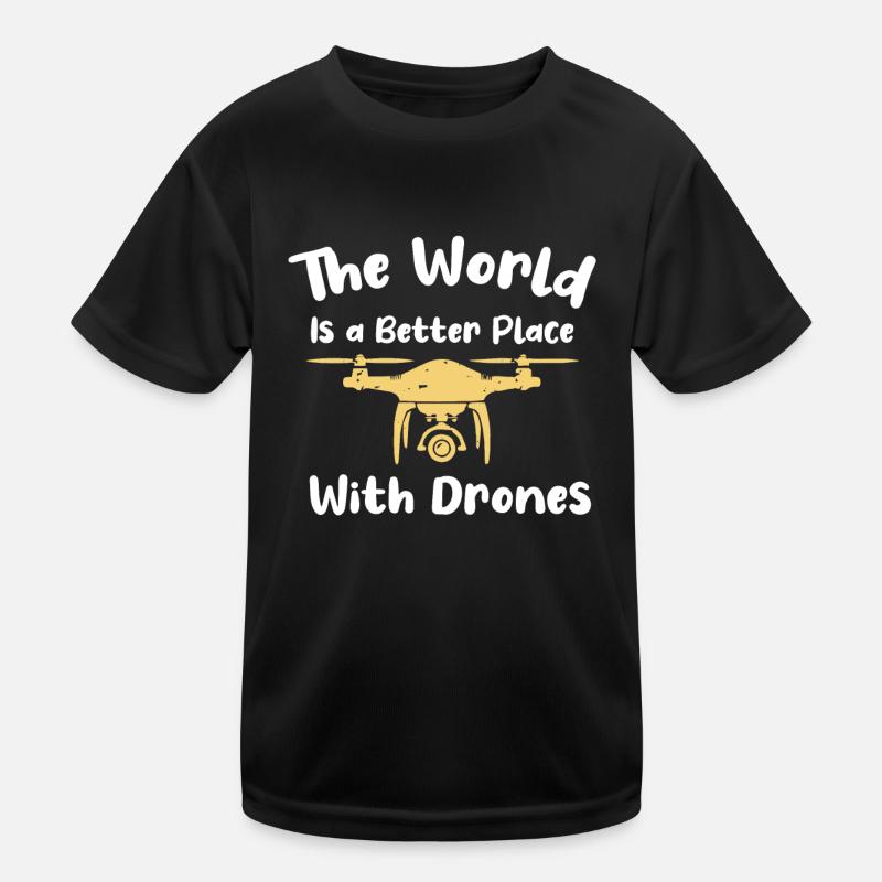 Drone volant, drones, drones, modèles réduits d’avions T-shirt sport Enfant