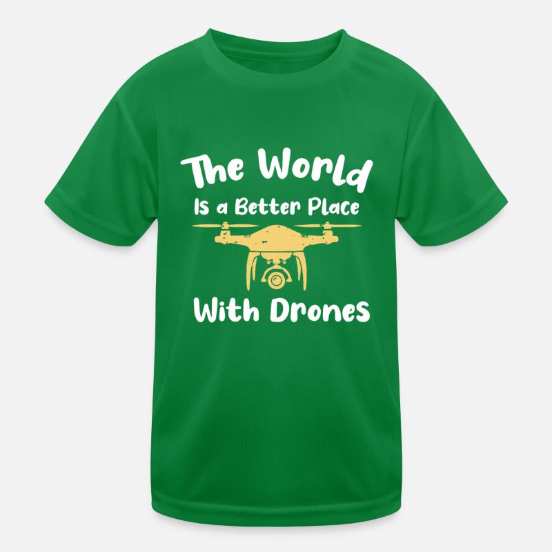 Drone volant, drones, drones, modèles réduits d’avions T-shirt sport Enfant