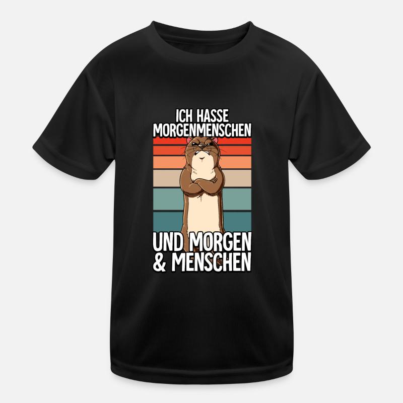 Ich Hasse Morgenmenschen Otter Kinder Funktions-T-Shirt