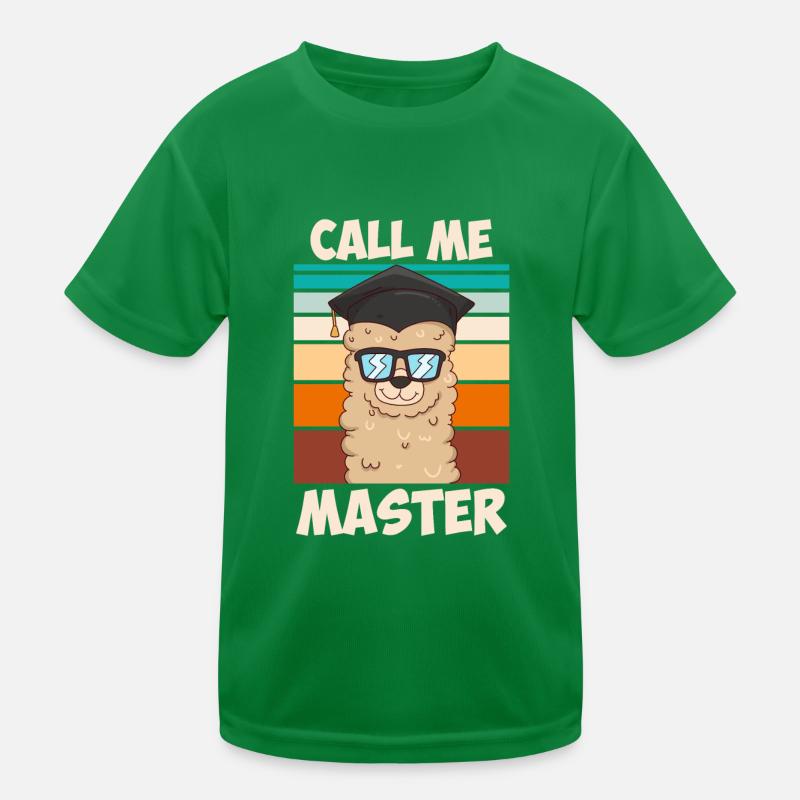 Nenn mich Master Lama Fan Master Abschluss Kinder Funktions-T-Shirt