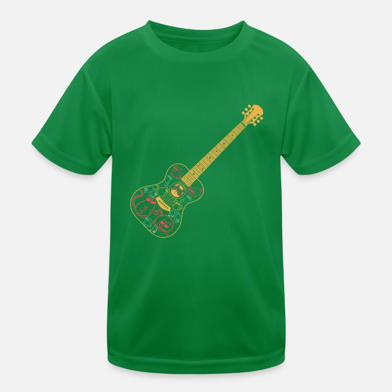Guitar With Cats Guitar Guitarist Guitar Player Ca Kids Functional T-Shirt
