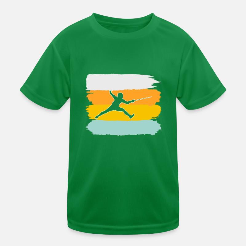 Fechten Retro Kinder Funktions-T-Shirt