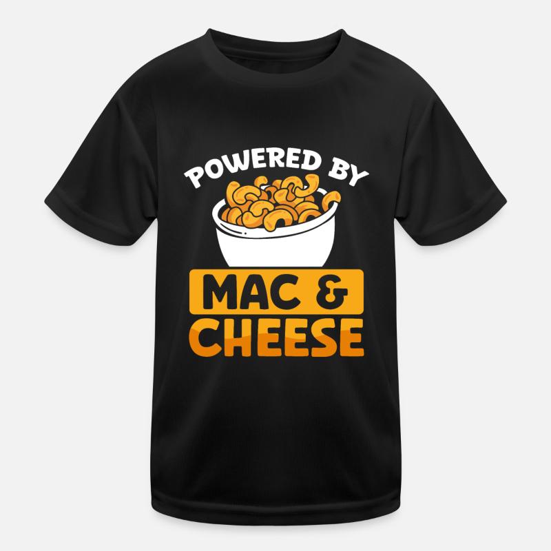 Angetrieben Von Mac Und Käse Kinder Funktions-T-Shirt