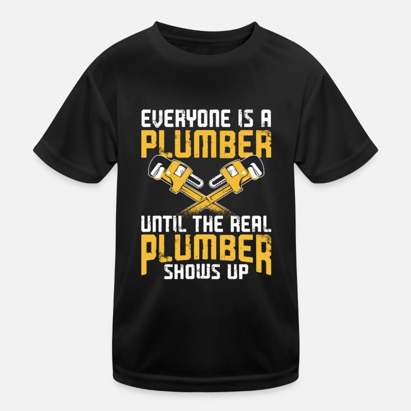 Plumbing Plumber Vintage Everyone Kinder Funktions-T-Shirt