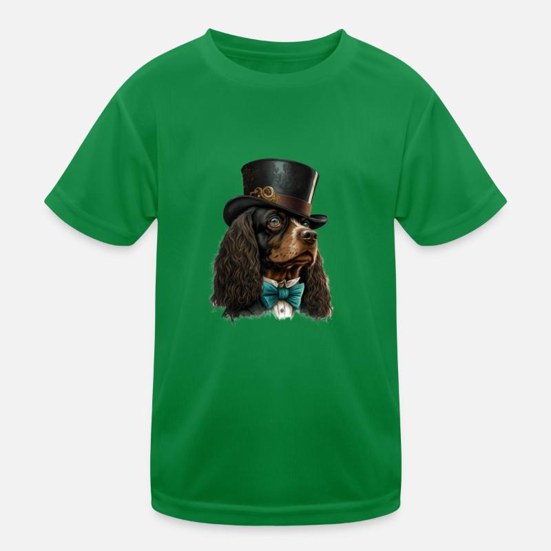 Hund Cocker Spaniel Hundemotiv Kinder Funktions-T-Shirt