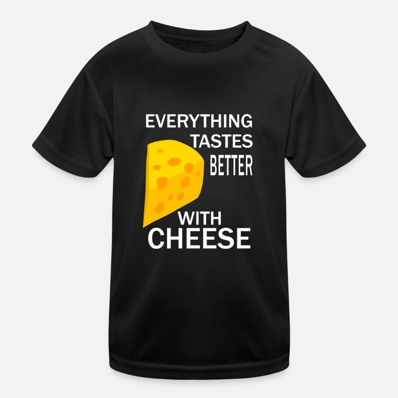 Eating Food Cheese Funny Saying Cheesemaking Kids Functional T-Shirt