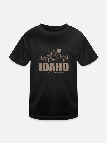 Idaho Gem of the Mountains USA America - Kids Functional T-Shirt - black - Front