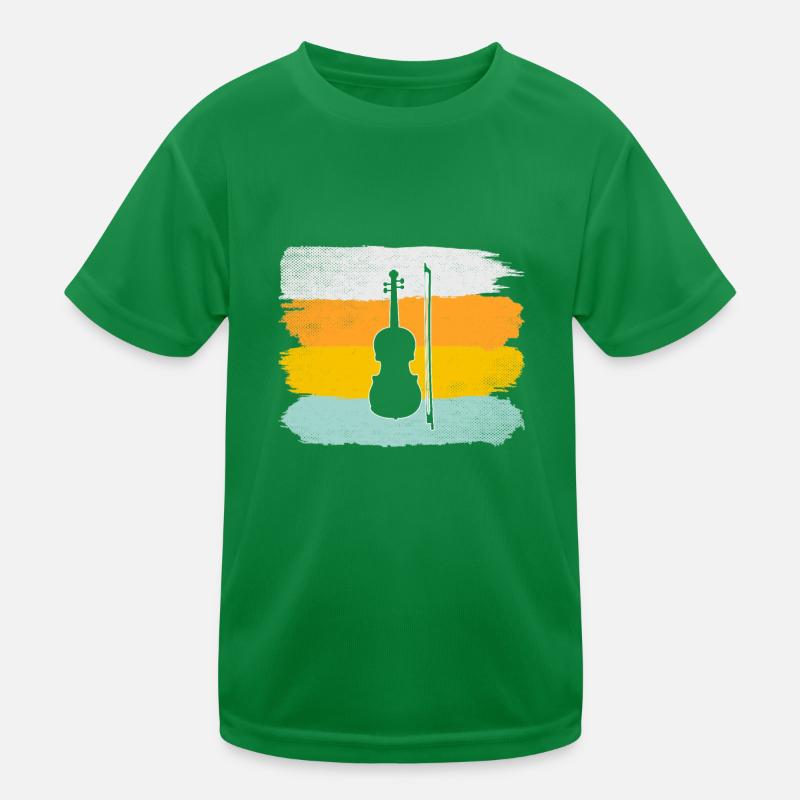Geige Retro Kinder Funktions-T-Shirt