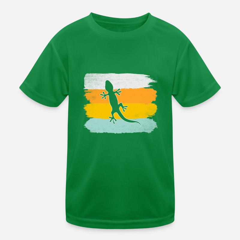 Eidechse Retro Kinder Funktions-T-Shirt