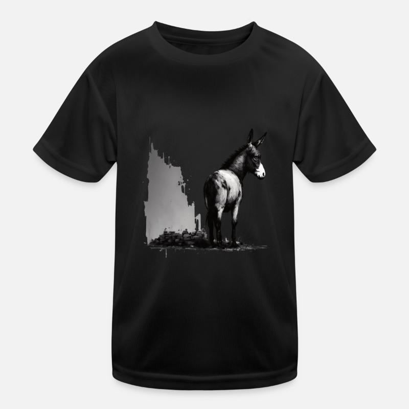 Donkey Artful stencil printing Kids Functional T-Shirt