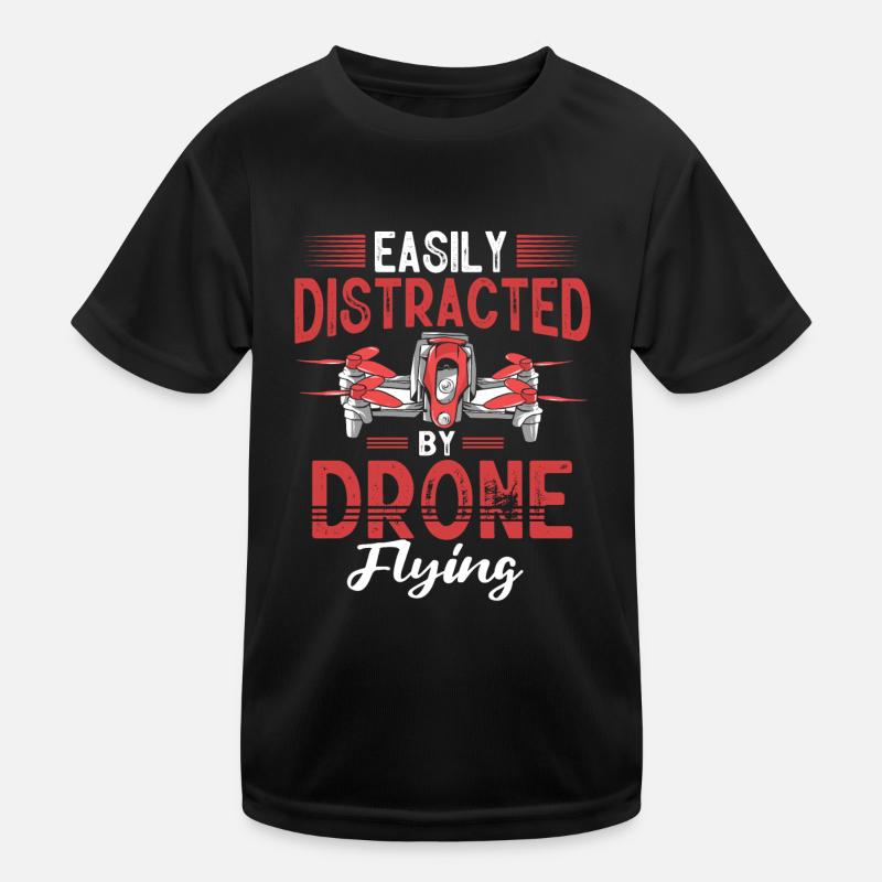 Drone volant, drones aériens, multicoptères, drones T-shirt sport Enfant