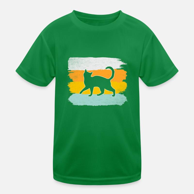 Cat Retro Kids Functional T-Shirt