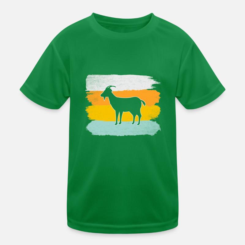 Ziege Retro Kinder Funktions-T-Shirt