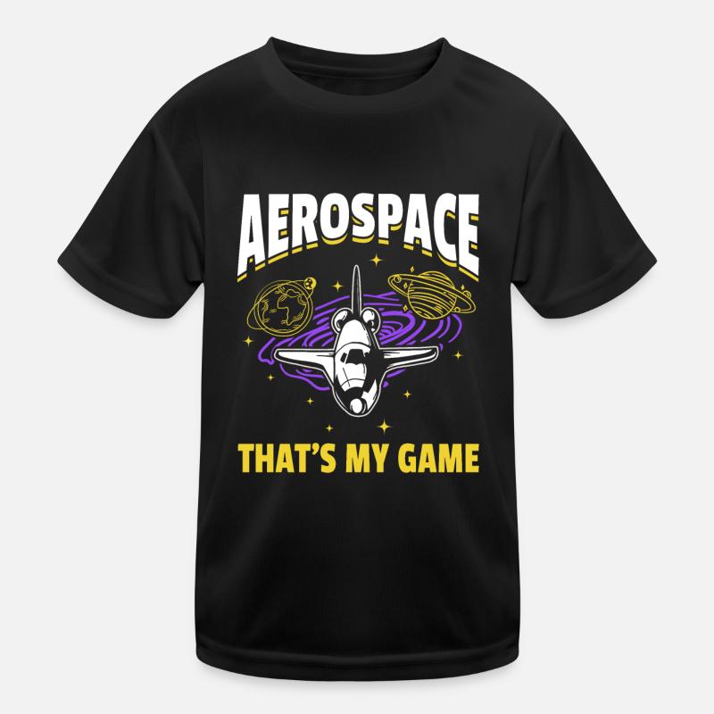 Aerospace That's My Game - Space Travel Space Ship Kids Functional T-Shirt