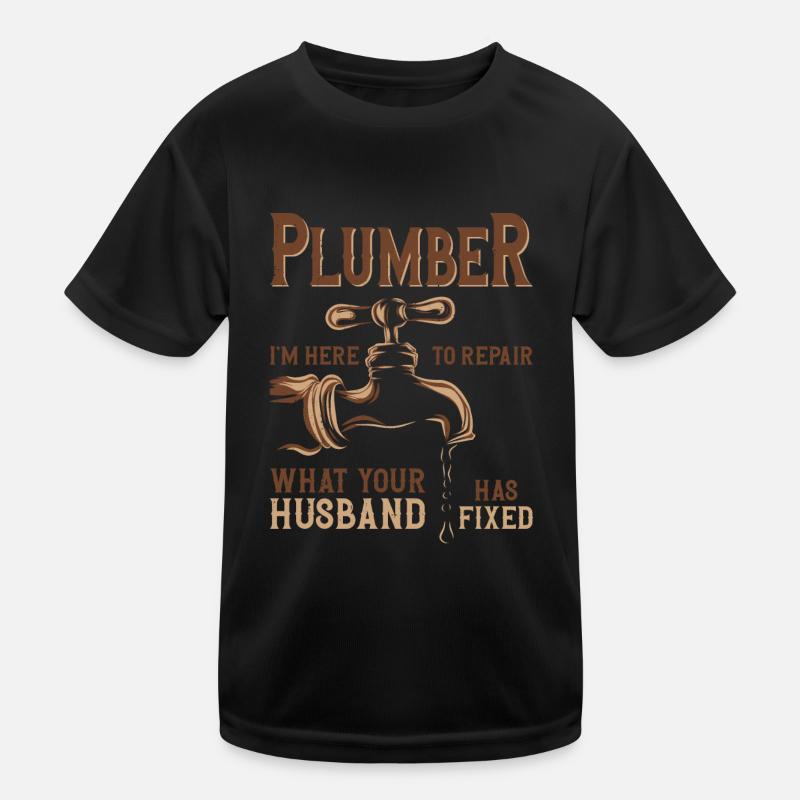 Plumbing Plumber Vintage Plumber Kinder Funktions-T-Shirt