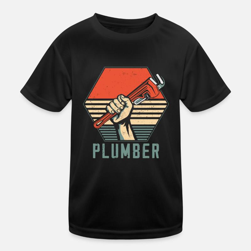 Plumbing Plumber Retro Vintage Kinder Funktions-T-Shirt