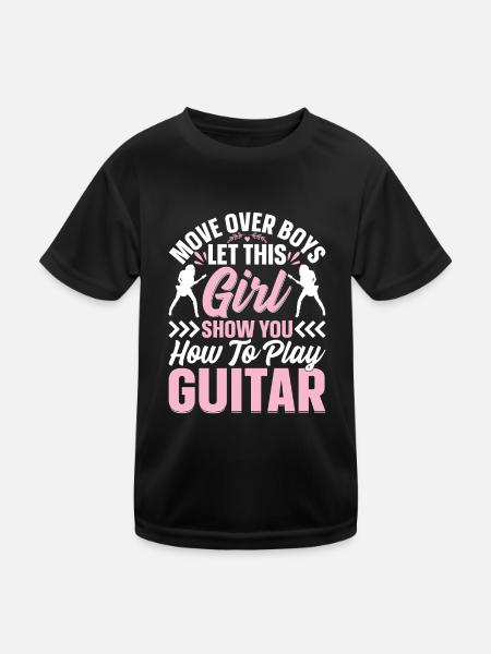Guitariste Guitariste Filles - Guitariste Fille - T-shirt sport Enfant - noir - Devant