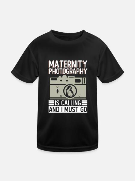 Grossesse Photographie Photographe Enceinte - T-shirt sport Enfant - noir - Devant