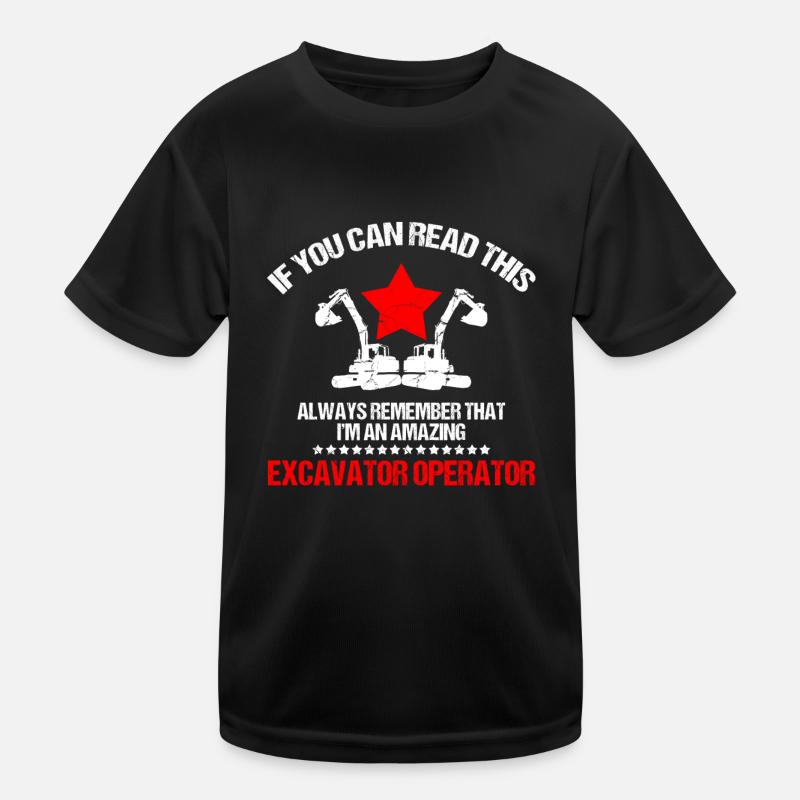 Excavator Sand Excavator for Bach Operator Kids Functional T-Shirt
