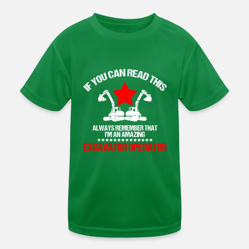 Excavator Sand Excavator for Bach Operator Kids Functional T-Shirt