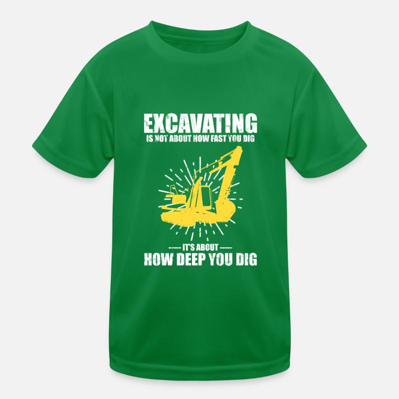 Excavator driver for excavator reverse drivers Kids Functional T-Shirt
