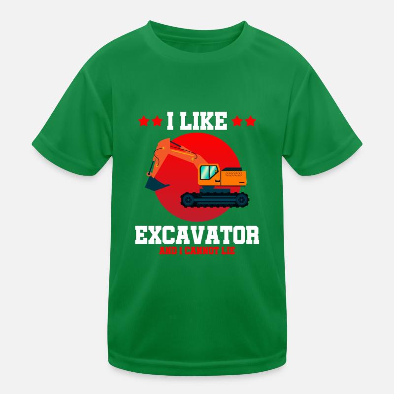 Excavator for excavator operator Kids Functional T-Shirt