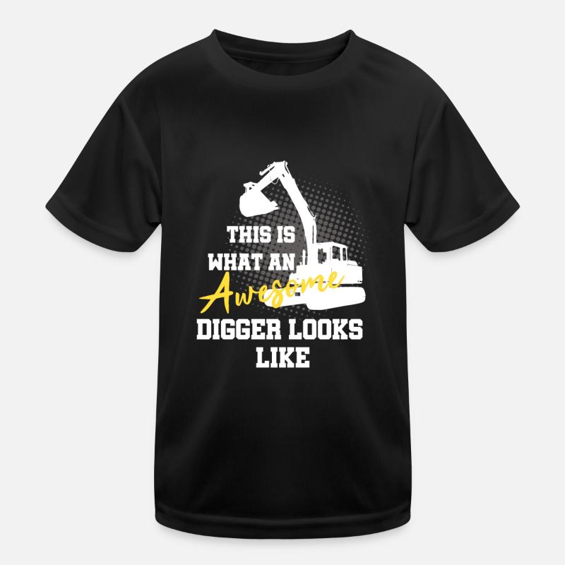 Excavator Sand Excavator for Bach Operator Kids Functional T-Shirt