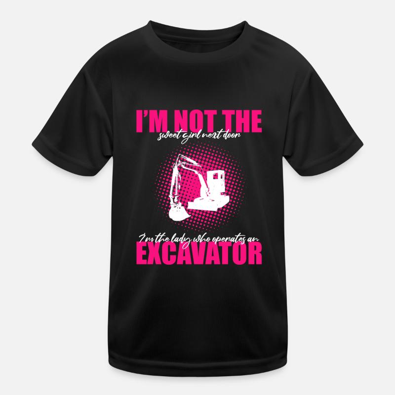 Excavators for heavy machinery operators Kids Functional T-Shirt