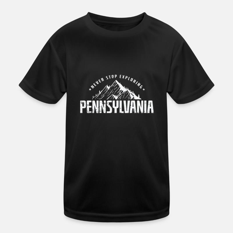 Pennsylvania Never Stop Exploring USA Kids Functional T-Shirt