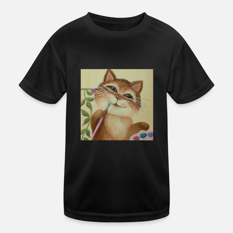 Cat Art History Kids Functional T-Shirt