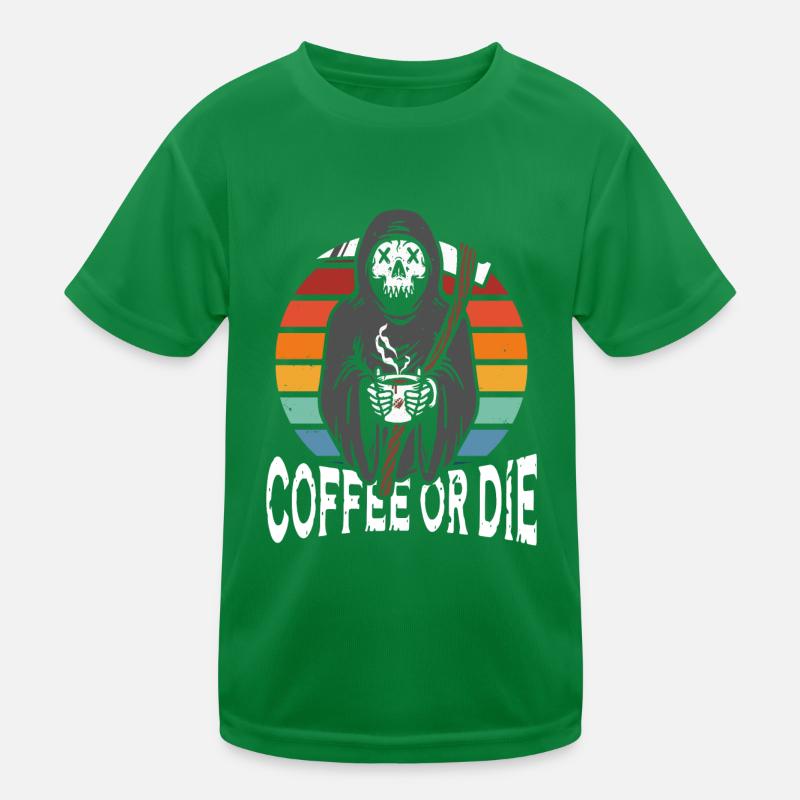 Coffee or die Kids Functional T-Shirt