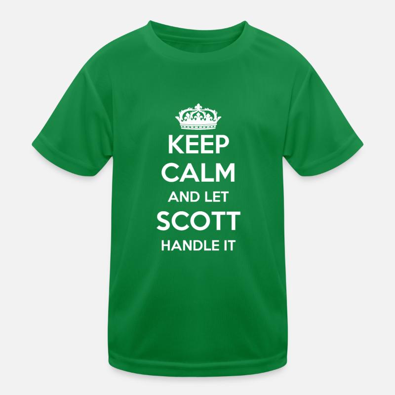 Keep Calm Handle It - Prénom Nom Funny Scott T-shirt sport Enfant