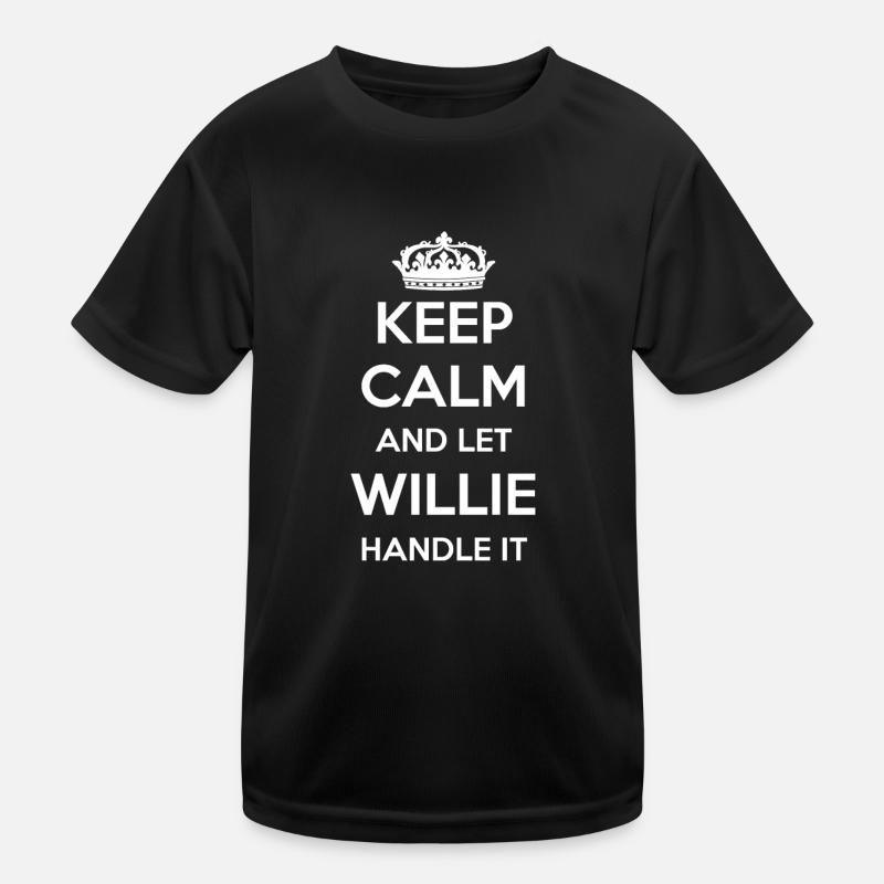 Keep Calm Handle It - First Name Name Funny Willie Kids Functional T-Shirt