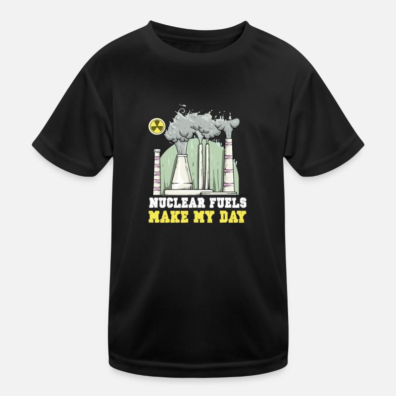 Atomkraftwerk Nuklear Energie Erneuerbare Energie Kinder Funktions-T-Shirt