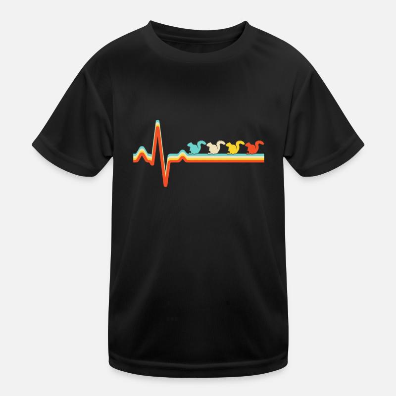 Eichhörnchen retro herzschlag Kinder Funktions-T-Shirt