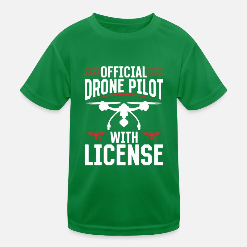 Pilote de drone officiel avec licence - Drone Pilot T-shirt sport Enfant