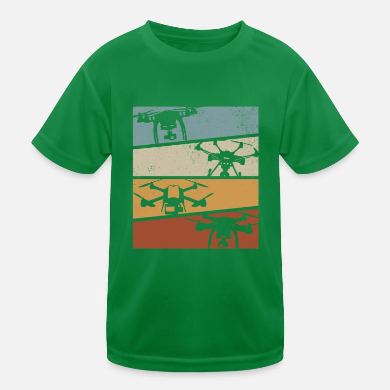 Drones Racing Quadcopter Drone Pilot - Retro Drone T-shirt sport Enfant