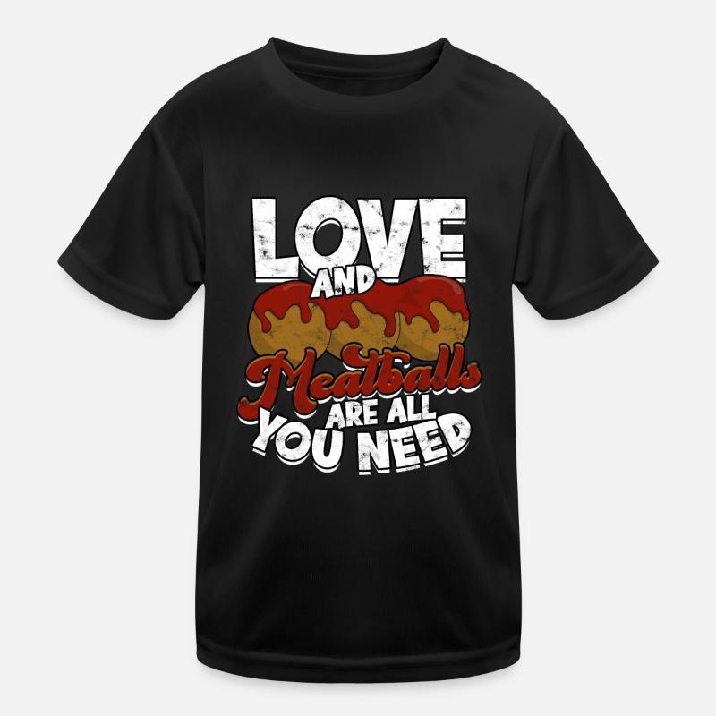 fleischklößchen essen spaghetti geschenk geschenki Kinder Funktions-T-Shirt