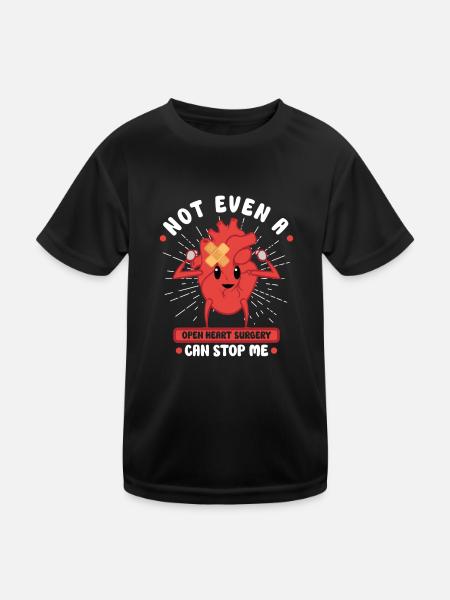Crise cardiaque Chirurgie à cœur ouvert Chirurgie cardiaque Cadeau - T-shirt sport Enfant - noir - Devant