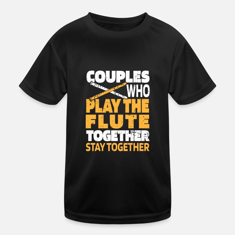 Flutist Flute Pair Kids Functional T-Shirt